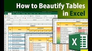 How to Beautify Tables in Microsoft Excel [upl. by Elleirda452]