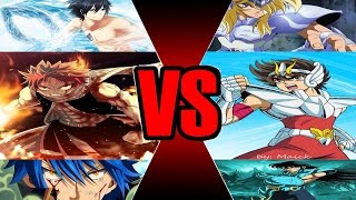 Team Fairy Tail vs Saint seiya IA Battle [upl. by Oniuqa837]