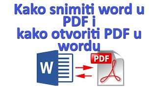 Kako sačuvati word dokument u PDF formatu i kako otvoriti PDF u wordu [upl. by Silvestro]