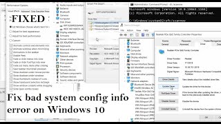 how to fix bad system config info error on Windows 10 and windows 11 [upl. by Noremmac198]