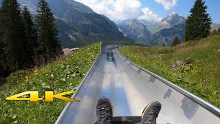 Mountain Coaster Oeschinensee Kandersteg Switzerland 4K 🇨🇭 [upl. by Mok]