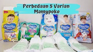 Perbedaan 5 Varian Mamypoko Mamypoko Xtra Kering Slim Dry Skin Comfort dan Royal Soft [upl. by Kenelm]