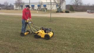 Stinger walk behind Aerator wsulky [upl. by Norrad361]