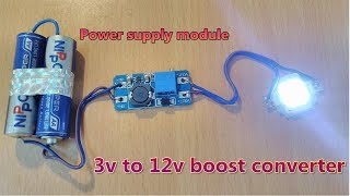 3v to 12v DCDC Boost Converter Using DC Power Supply Module  Step Up  POWER GEN [upl. by Ciel580]