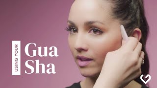 How To Use Rose Quartz Gua Sha  SkinGear Inc [upl. by Ennaxxor634]