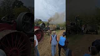 Case Steam Tractor Flat Belt Threshing  Richfield [upl. by Gill564]