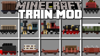 Minecraft TRAIN MOD  BUILD YOUR OWN TRAINCRAFT AND RIDE THEM Minecraft [upl. by Haile423]