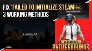 How to fix Failed to initialize steam error in PUBG  Fix using 3 working methods [upl. by Ellingston802]