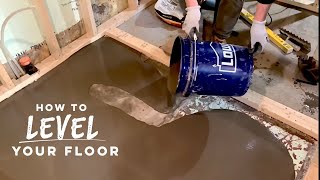 How to Level a Floor SelfLeveling Concrete Tutorial [upl. by Derry518]