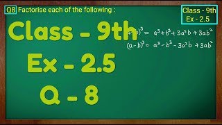 Class  9th Ex  25 Q 8 POLYNOMIALS Maths NCERT CBSE [upl. by Ettenajna]