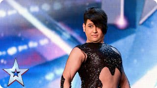 Belly dancer Armans hips dont lie  Britains Got Talent 2015 [upl. by Lanor751]