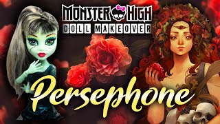 Making PERSEPHONE DOLL  GODDESS OF SPRING  Monster High Doll Repaint by Poppen Atelier [upl. by Egdirdle]