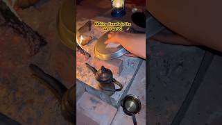 Making kunafa in the Cave part 3 bedouinculture food wadirum wadirumcavecamping desertcooking [upl. by Auqinaj]