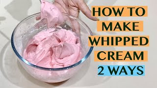 HOW TO MAKE WHIPPED CREAM USING WHIPPING CREAM POWDER WITH CREAM WHIPPER amp HAND MIXER  COSTING [upl. by Blane]