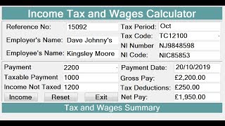 How to Calculate Income Tax and Wages in Visual BasicNet [upl. by Beaumont]