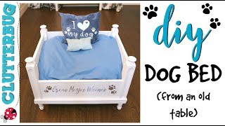 How to Make a DIY Dog Bed from an Old Table [upl. by Yespmed31]