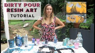 Dirty Pour Resin Art Tutorial  Resin Art for Beginners [upl. by Messere]