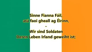 Nationalhymne der Republik Irland IRDE Text  Anthem of Ireland [upl. by Faux691]