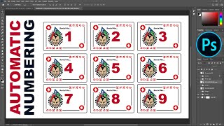 How to Create Auto Numbering for Template in Photoshop [upl. by Roarke]