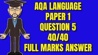 100 Full Marks Real Language Exam Answer 2 English Language Paper 1 Question 5 [upl. by Philcox]