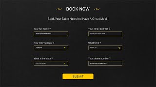 How To Make Booking Form  Booking Form Using HTML CSS  How To Create Booking Form  Opesofers [upl. by Mot]