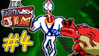 Earthworm Jim LETS PLAY Part 4  quotWhy is this scaryquot [upl. by Broome]