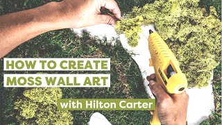 How to Make Moss Wall Art With Hilton Carter  DIY Moss Wall Art [upl. by Tana729]