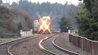 Northbound BNSF Mixed Freight Train BLAST THROUGH the Steilacoom Ferry Terminal [upl. by Roma]