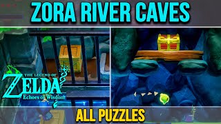 Zora River Cave All Puzzles Bombfish Location Zelda Echoes of Wisdom [upl. by Anirda]