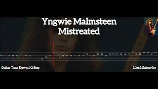 Yngwie Malmsteen  Mistreated  Tab Guitar [upl. by Orpheus]