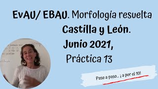 Morfología resuelta EBAU Castilla y León junio 2021 Práctica 13 [upl. by Eiramoj]