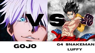 GOJO vs G4 SNAKEMAN LUFFY VVV [upl. by Rubma]