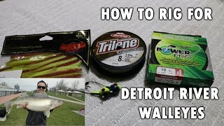 Walleye Rigging How to Rig for Walleye Jigging on the Detroit River Step by Step [upl. by Leirej]