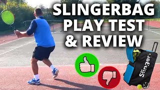 How Good Is The Slingerbag Tennis Ball Machine Play Test and Review [upl. by Yttiy808]