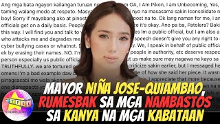 Mayor Niña Jose Quiambao rumesbak sa mga nambastos sa kanya na mga kabataan [upl. by Xavler214]