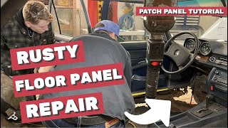 Rusty Floor Repair Fabricating Patch Panels for Aidyns 1975 Mercedes [upl. by Apfelstadt]