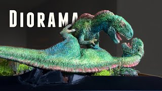 DIY Dinosaur Diorama Base Grass Terrain And Painting [upl. by Sansone]