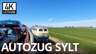 DB Autozug Niebüll  Westerland Sylt Mitfahrt Germany Deutsche Bahn [upl. by Yelrebmyk]