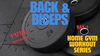 Back amp Biceps full Workout for Gainz Day 1Home Gym Series gainz backday fitness biceps [upl. by Small756]