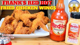 HOT SAUCE FRIED CHICKEN RECIPE HOW TO MAKE FRANKS RED HOT FRIED CHICKEN WINGS YOUTUBE VIDEO RECIPE [upl. by Valery]