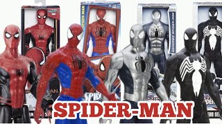 Marvel SpiderMan Titan Hero Series 4 Action Figure Review  Black Suit Armored Far From Home [upl. by Adoree]