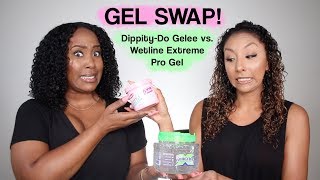 Curly Hair GEL SWAP Wetline Extreme Pro Gel vs Dippity Do Gelee  BiancaReneeToday [upl. by Seed]