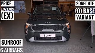 2024 Kia Sonet HTE O Base Variant  Features covered in detail [upl. by Anayad]