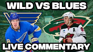 Minnesota Wild Vs St Louis Blues LIVE COMMENTARY  202425 NHL Season [upl. by Huai588]