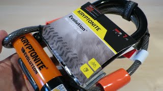 Kryptonite Evolution Mini7 with 4 Flex Cable quick unboxing [upl. by Eillit]