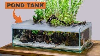 Building an indoor pond aquarium TIMELAPSE [upl. by Manouch]