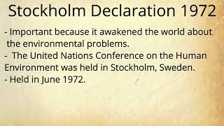 26 Principles of Stockholm Declaration Explained [upl. by Entroc987]