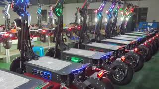 FLJ X14 10000W Electric Scooter in Production [upl. by Newcomer]