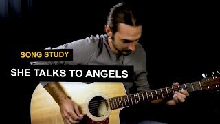 She Talks To Angels guitar lesson  Open E tuning  Black Crowes [upl. by Miarhpe]