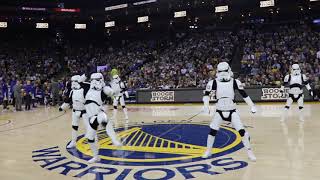 BOOGIE STORM at the NBA Warriors vs Suns STAR WARS NIGHT [upl. by Scribner]